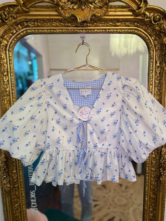 Lydia Floral Cropped Blouse