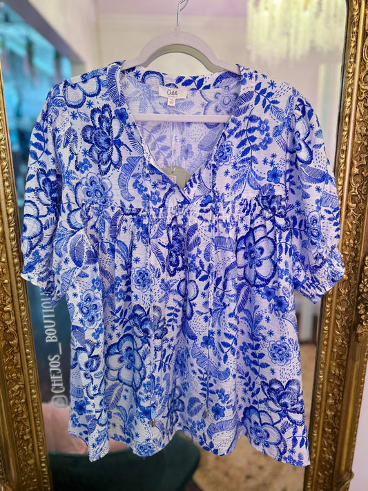 PLUS SIZE | Katherine Short Sleeve Blouse