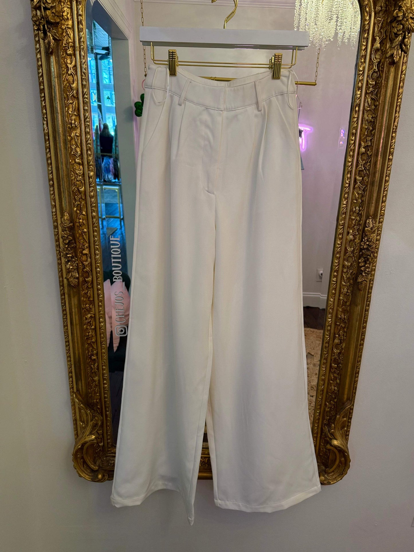 Sable Crepe Button Trouser Set
