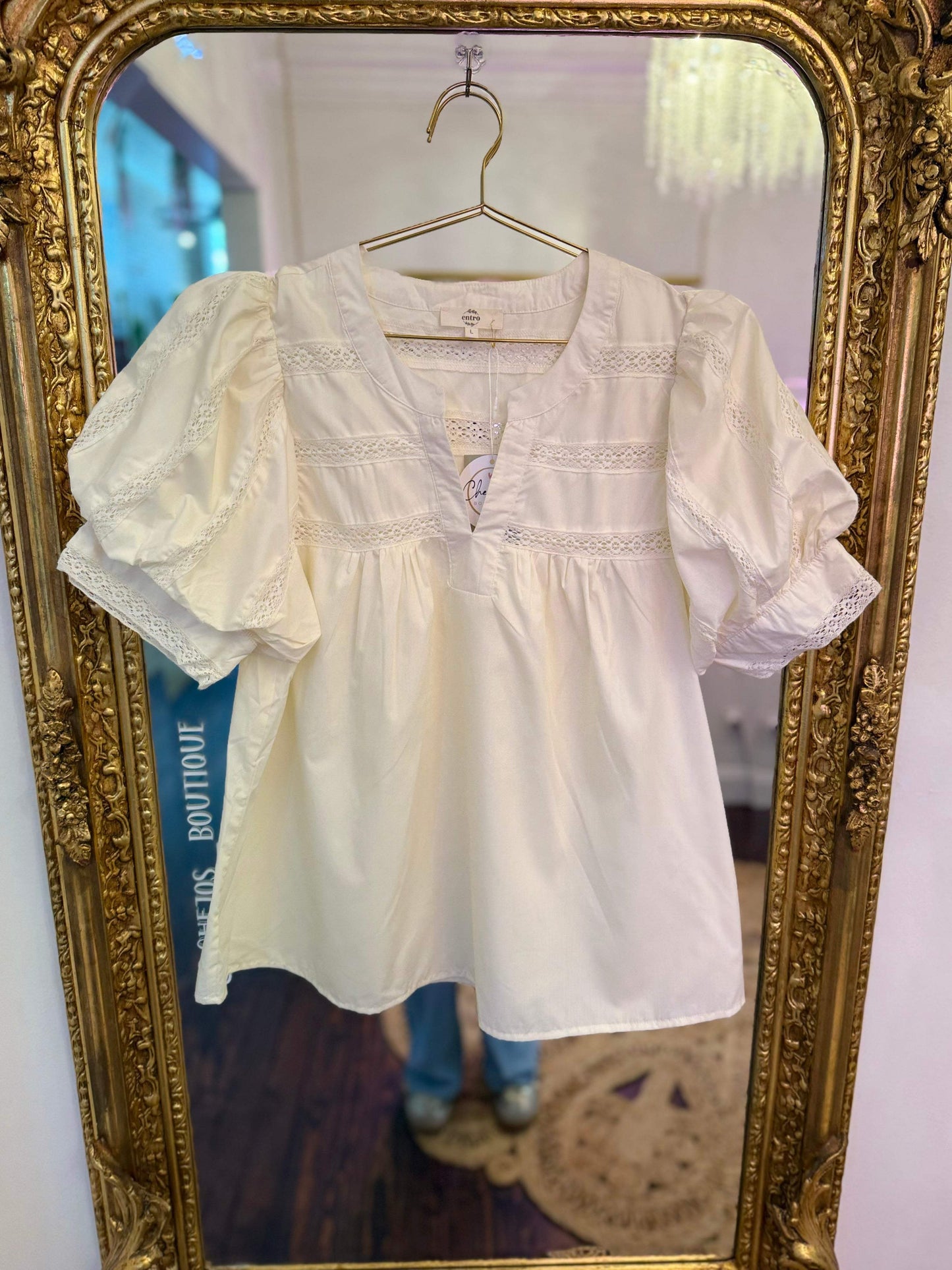Dottie Lace Inset Blouse