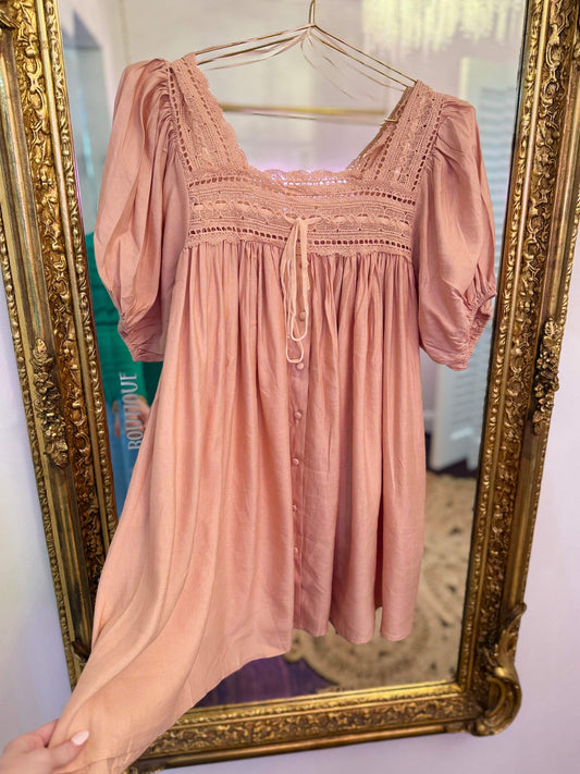 Emerie Eyelet Lace Mini Dress