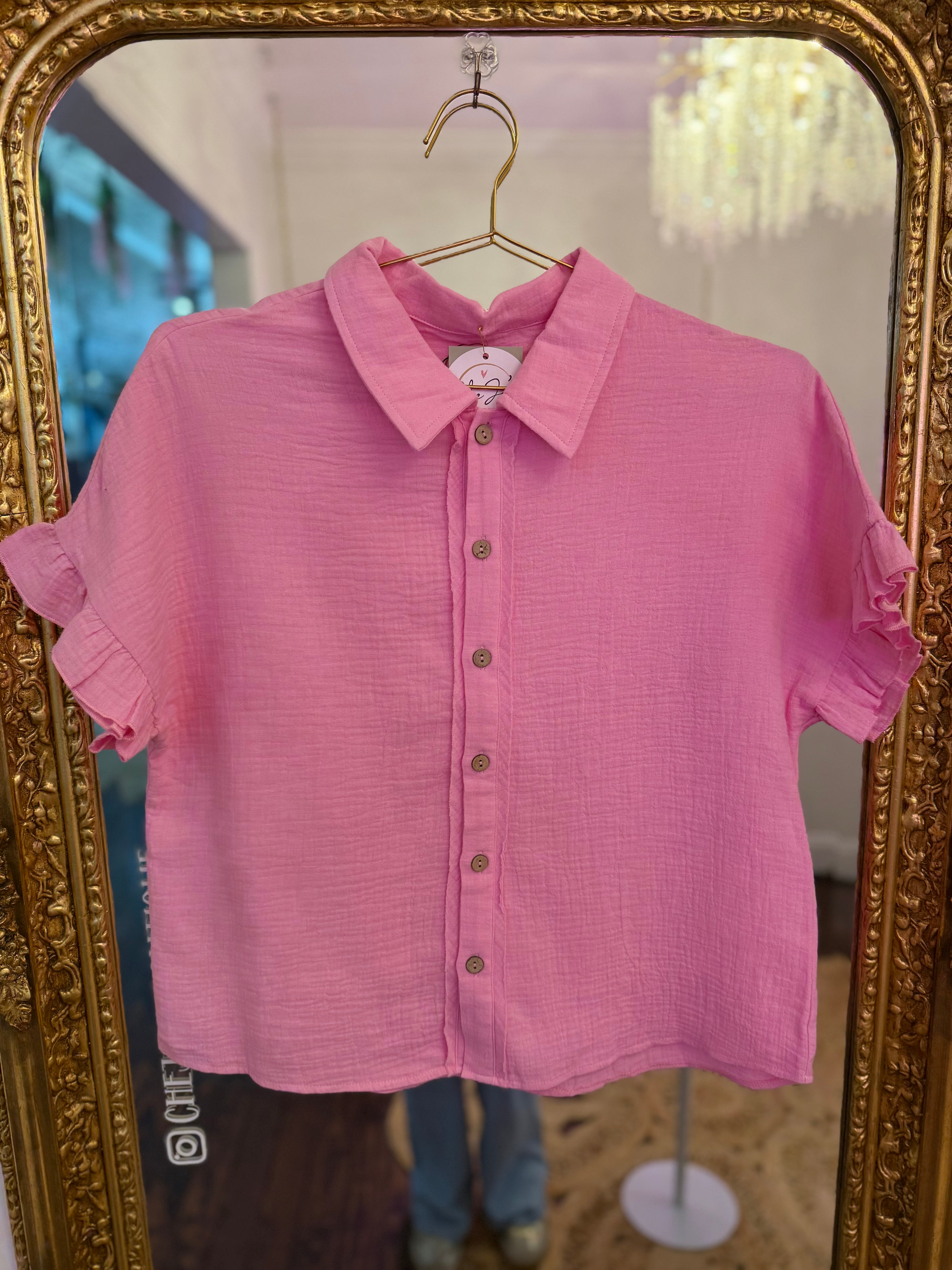 Maya Gauze Ruffle Top