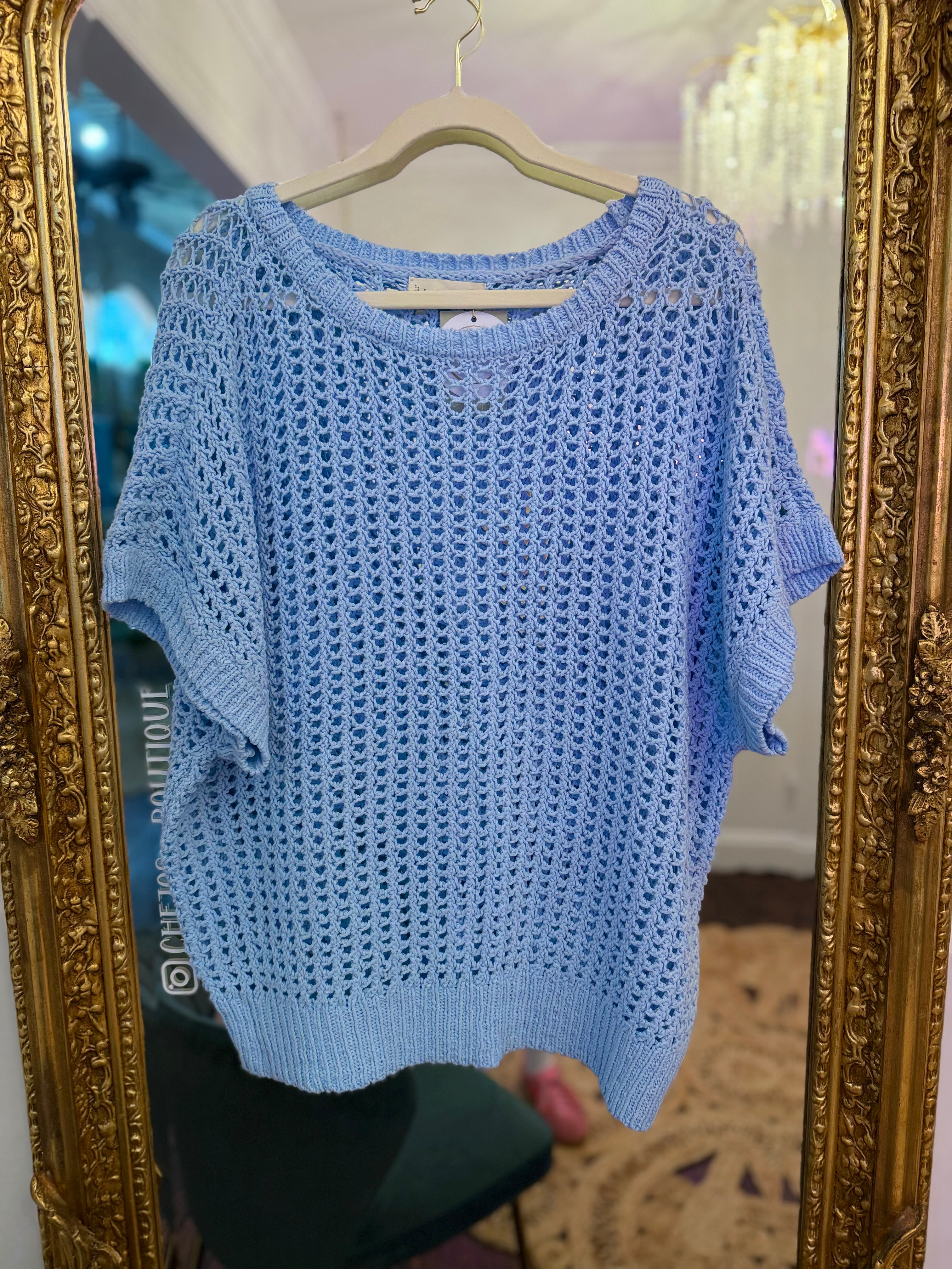 Amelia Fishnet Pullover Top