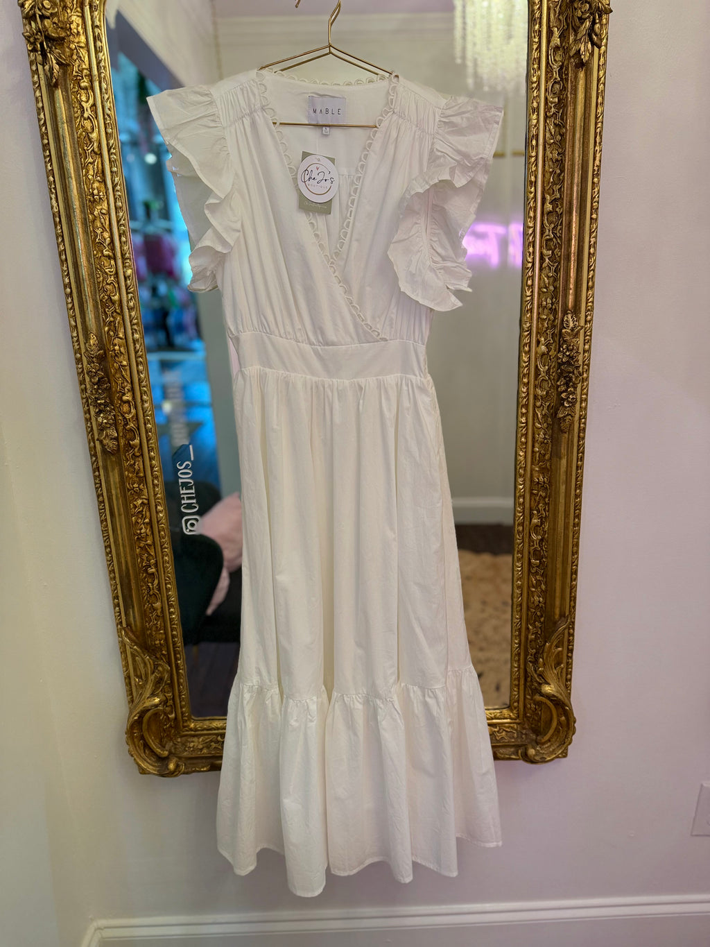 Aubree Scalloped Midi Dress
