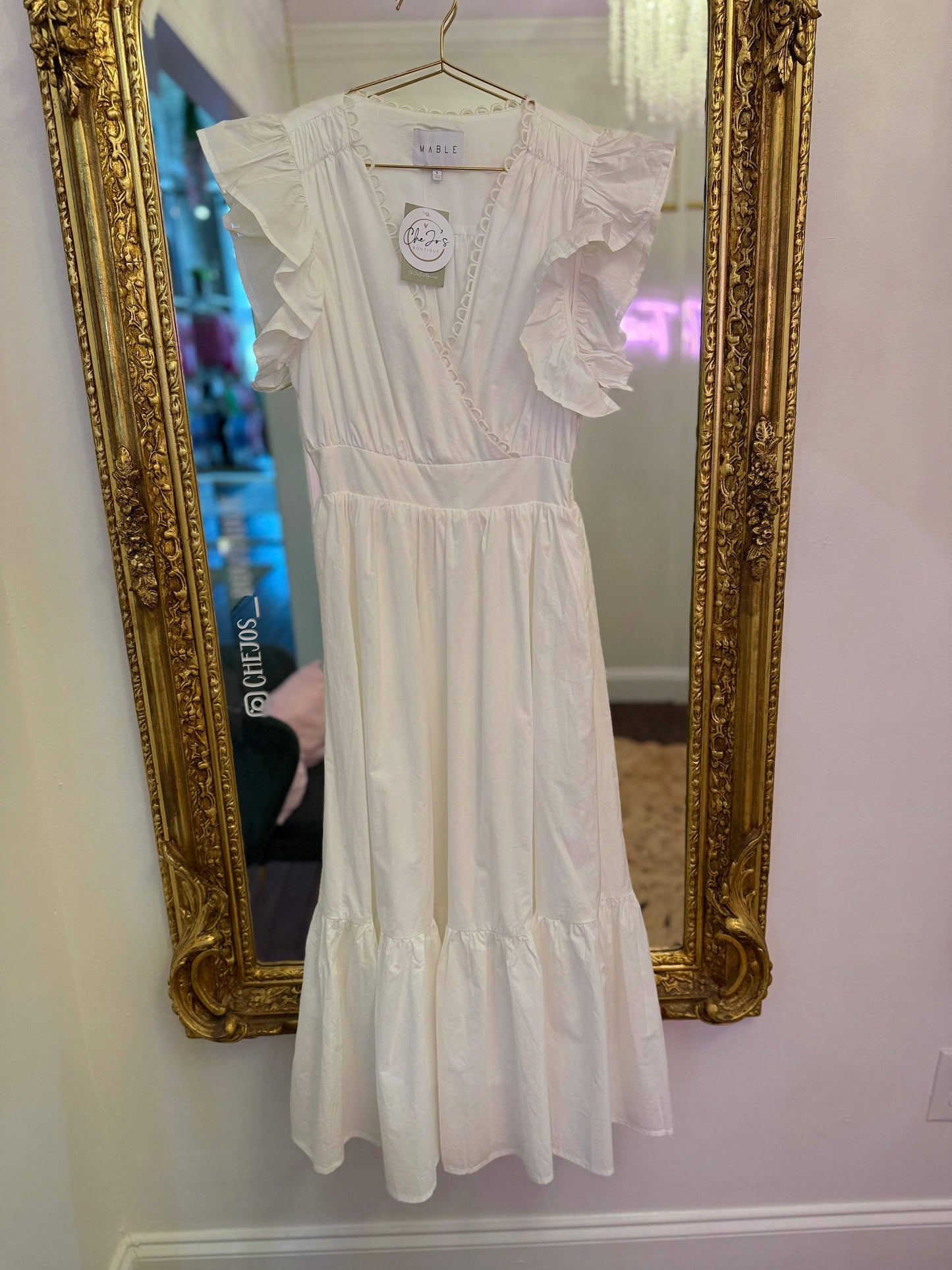 Aubree Scalloped Midi Dress