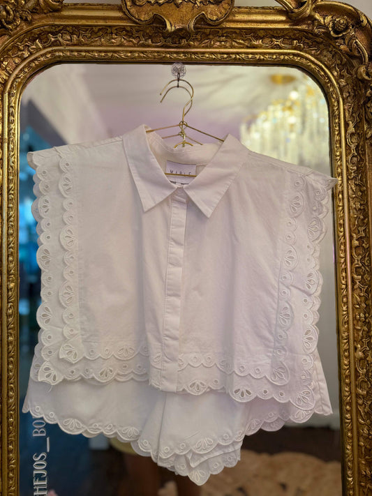 Dahlia Scalloped Embroidered Poplin Set