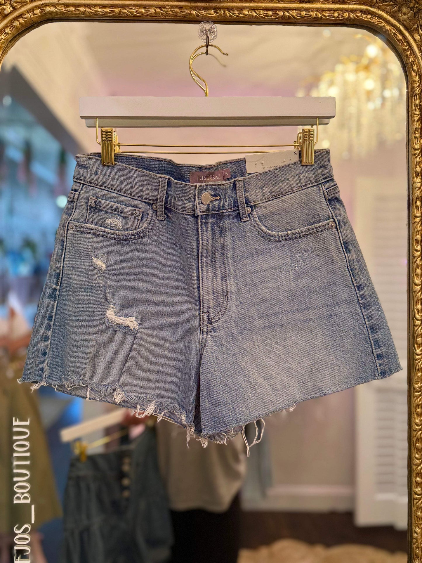 Mollie Distressed Denim Shorts
