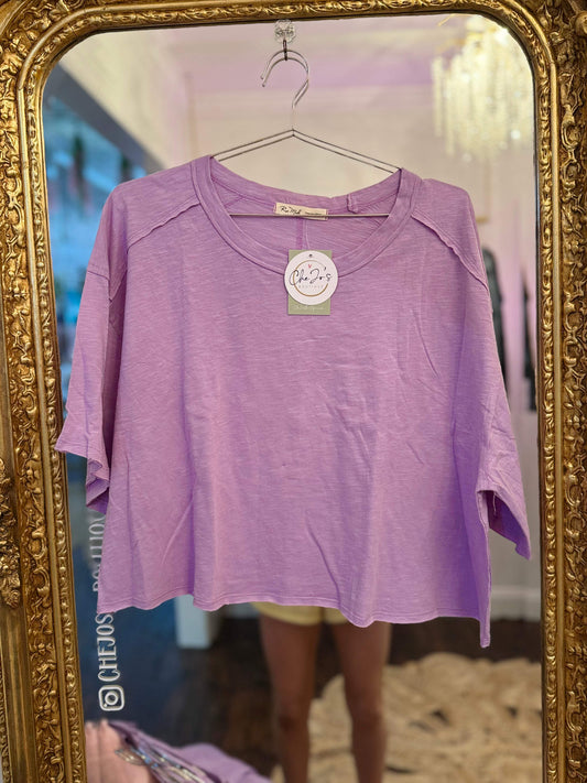PLUS SIZE | Camellia Cotton Slub Crop Top