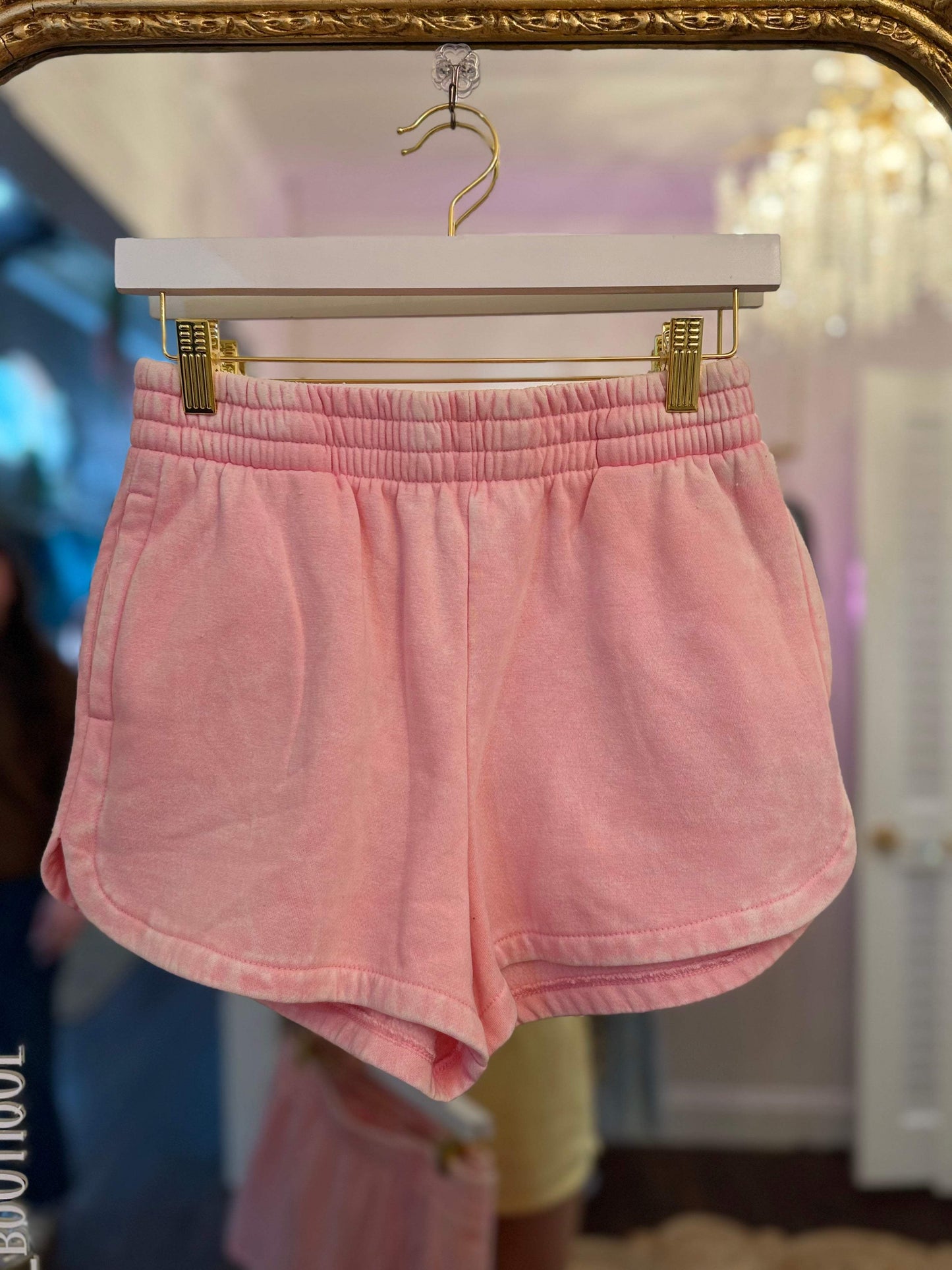 Anna Acid Wash Elastic Shorts