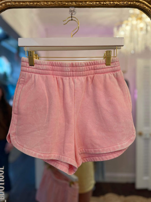 Anna Acid Wash Elastic Shorts