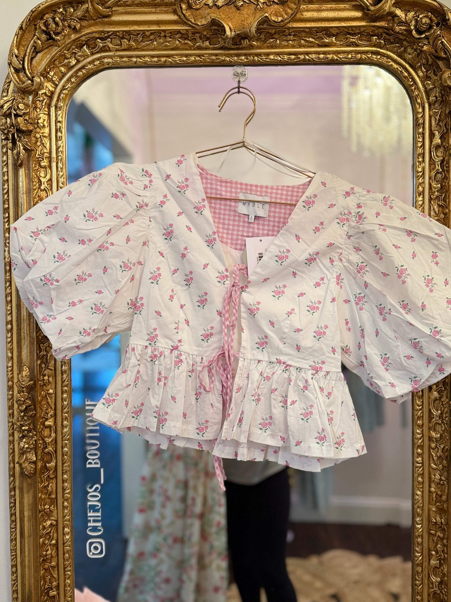 Lydia Floral Cropped Blouse