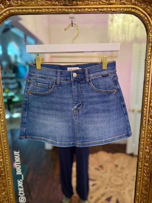 Taralynn Mid Waisted Mini Skort
