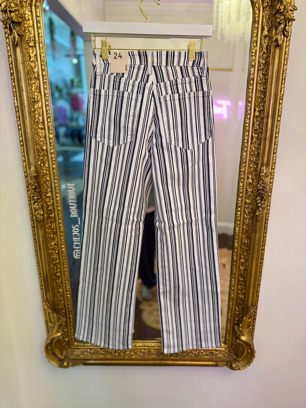 Blue Stripe Vintage Straight Leg Jeans | JBD
