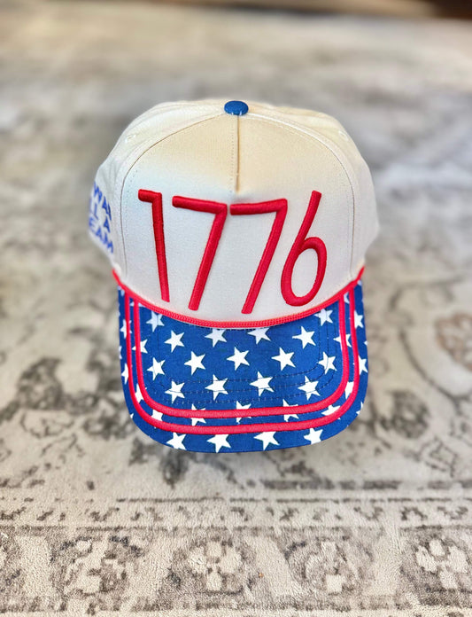 1776 Embroidered Canvas Trucker Hat