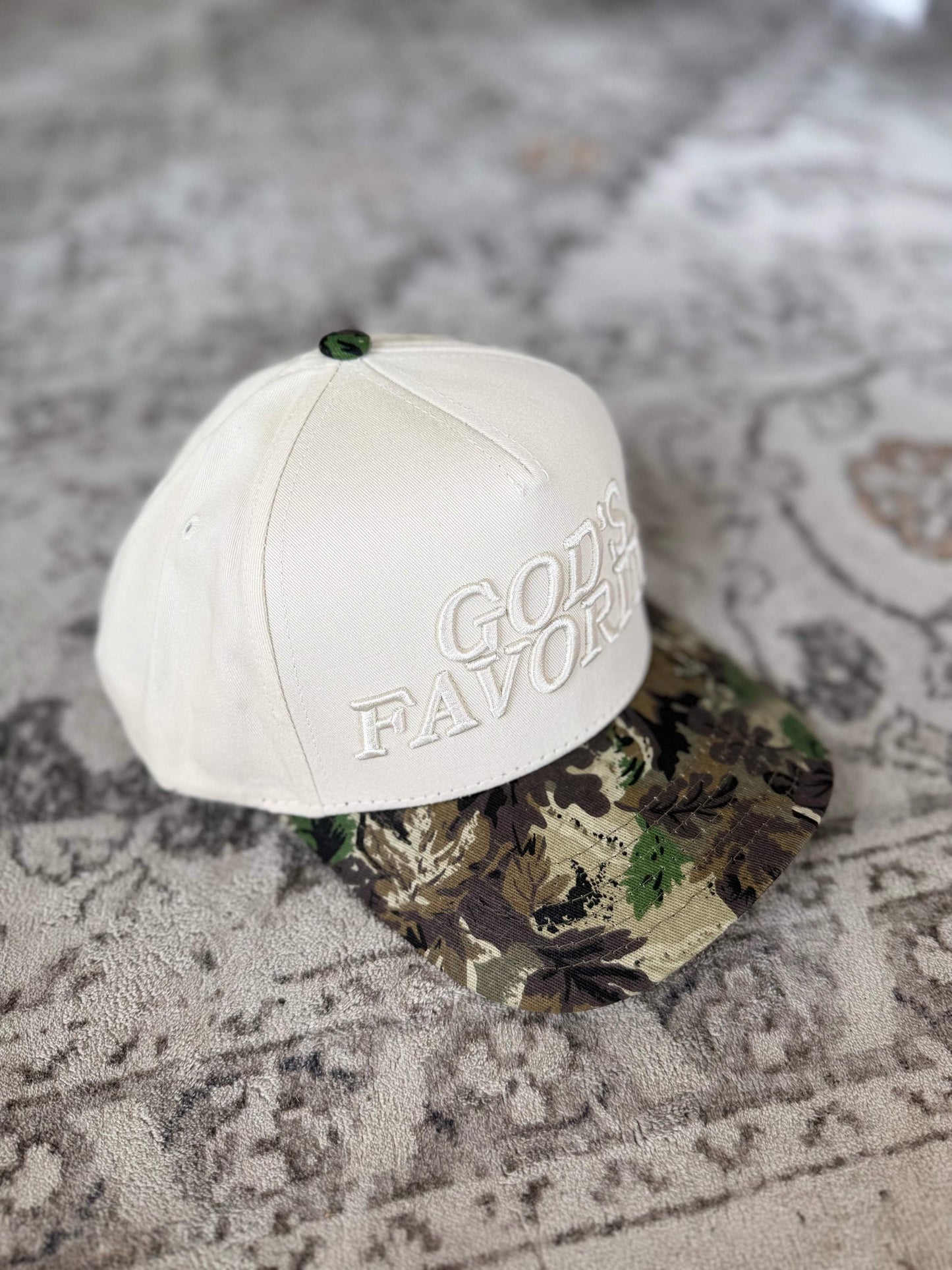 God’s Fav Embroidered Canvas Trucker Hat