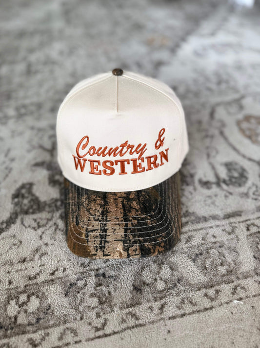 Country & Western Camo Canvas Hat