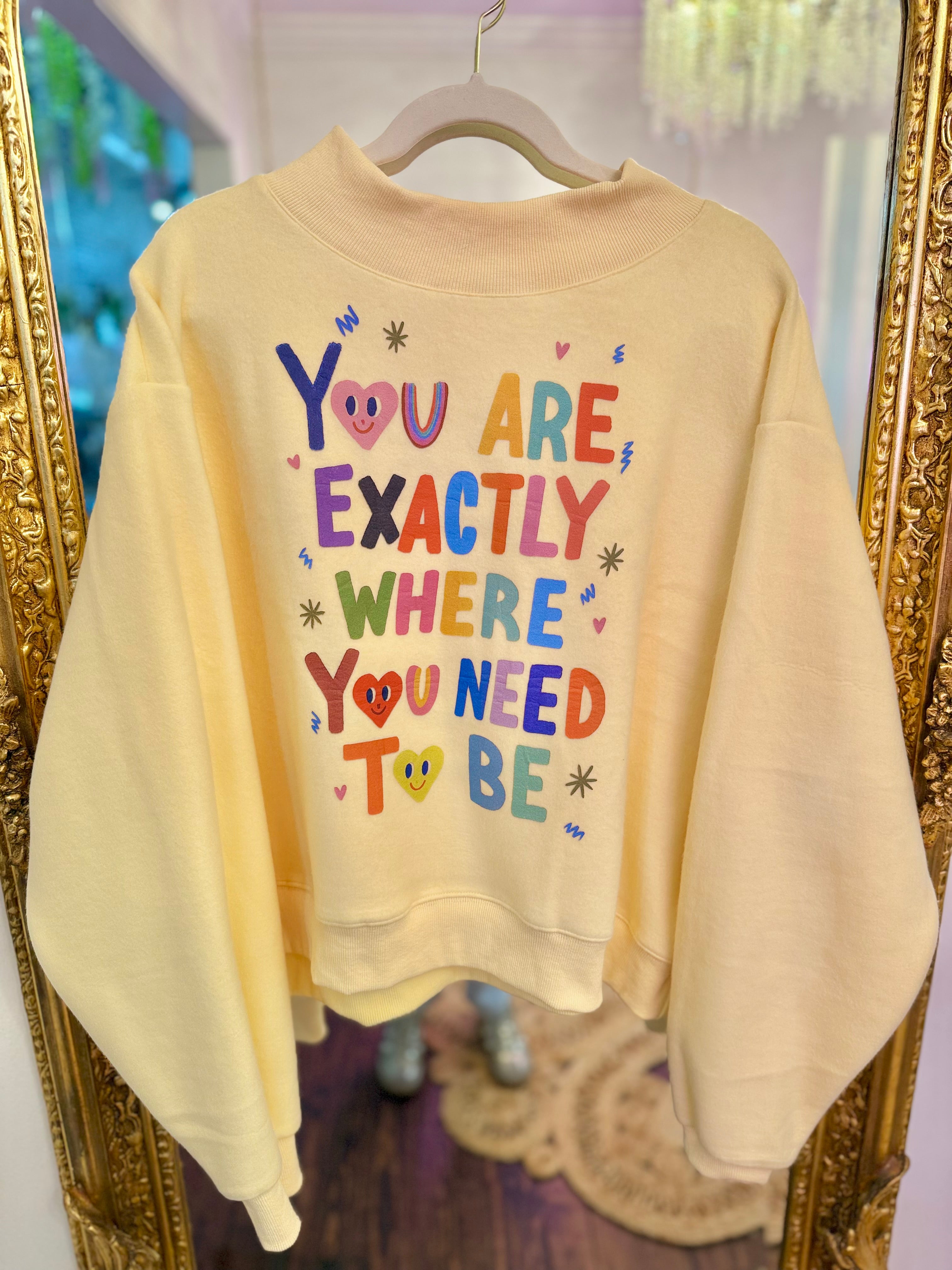 Life Is Good Reversible Mock Neck Sweatshirt