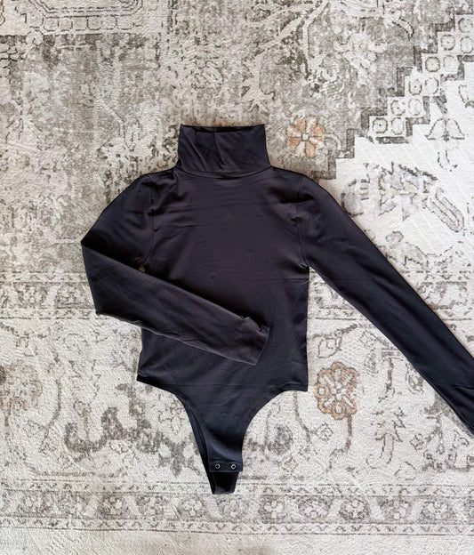 Knit Seamless Turtle Neck Long Sleeve Turtle Neck