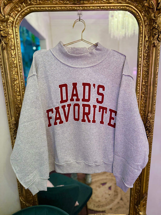 Reversible Dad & Mom's Favorite Mock Neck Sweatshirt