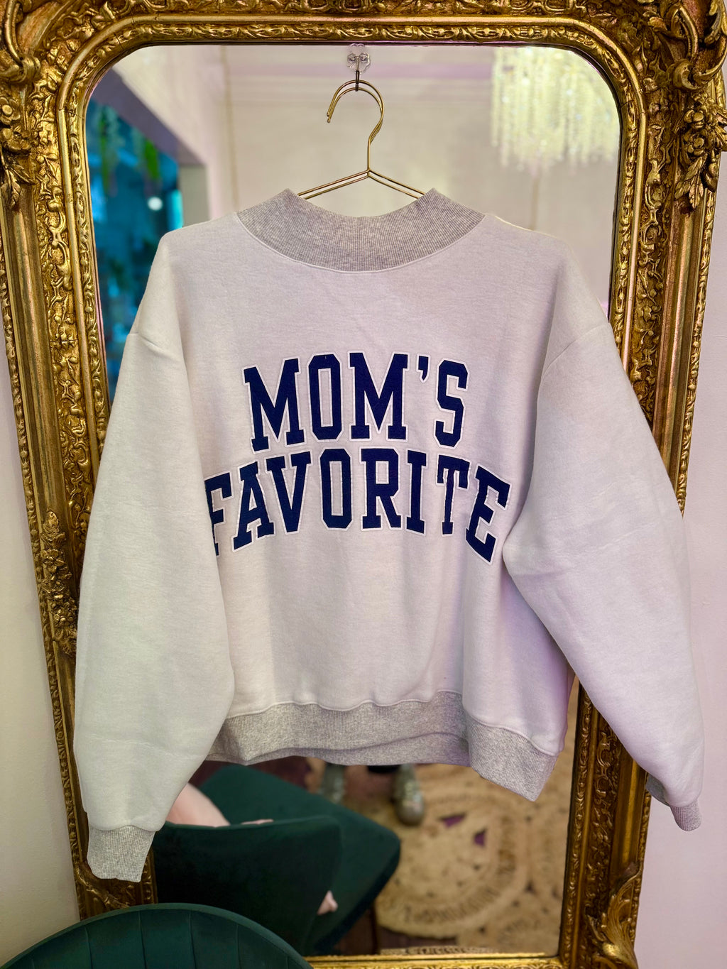 Reversible Dad & Mom's Favorite Mock Neck Sweatshirt