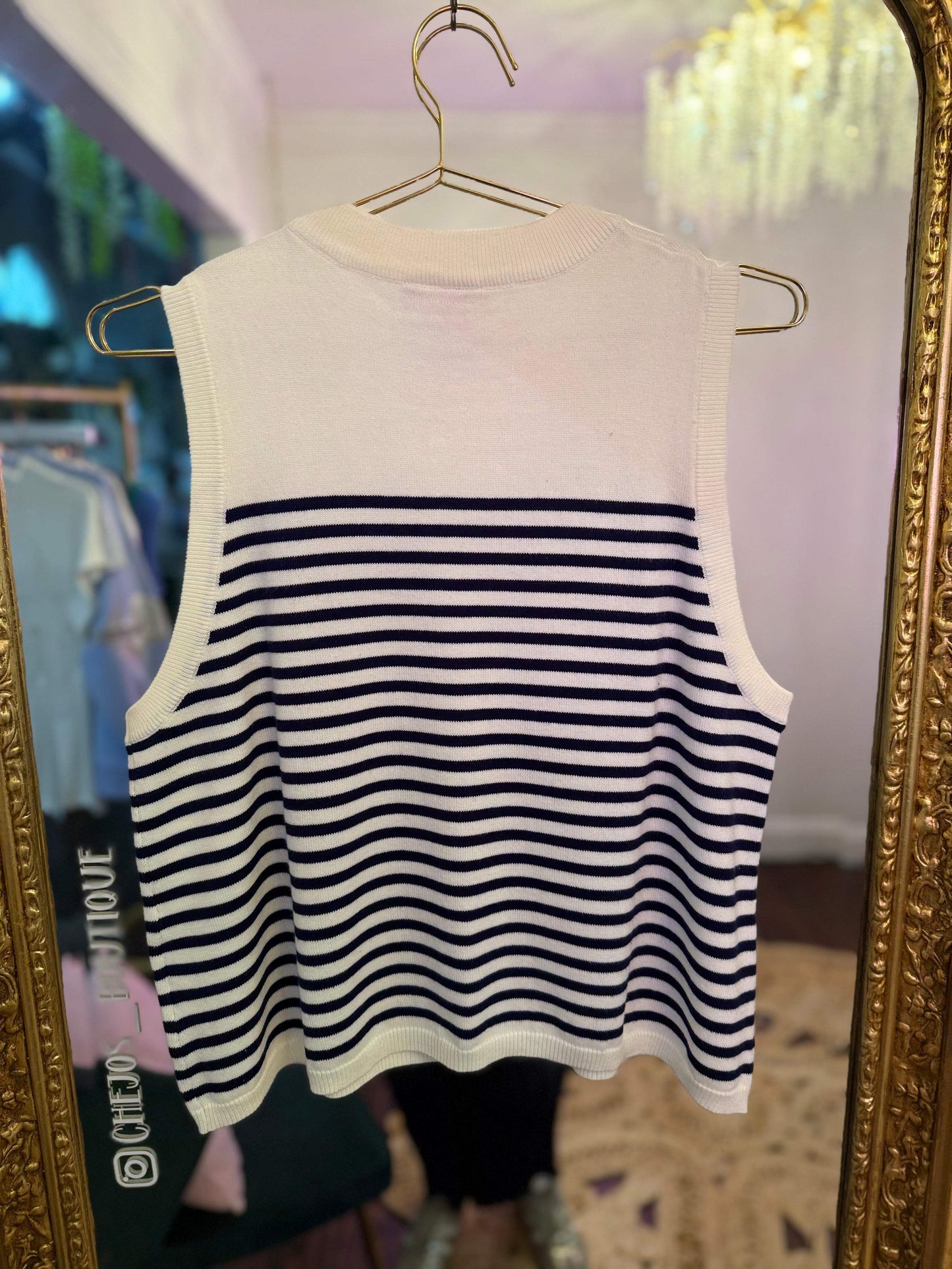 Knit American Flag Stripe Tank | Queen of Sparkles