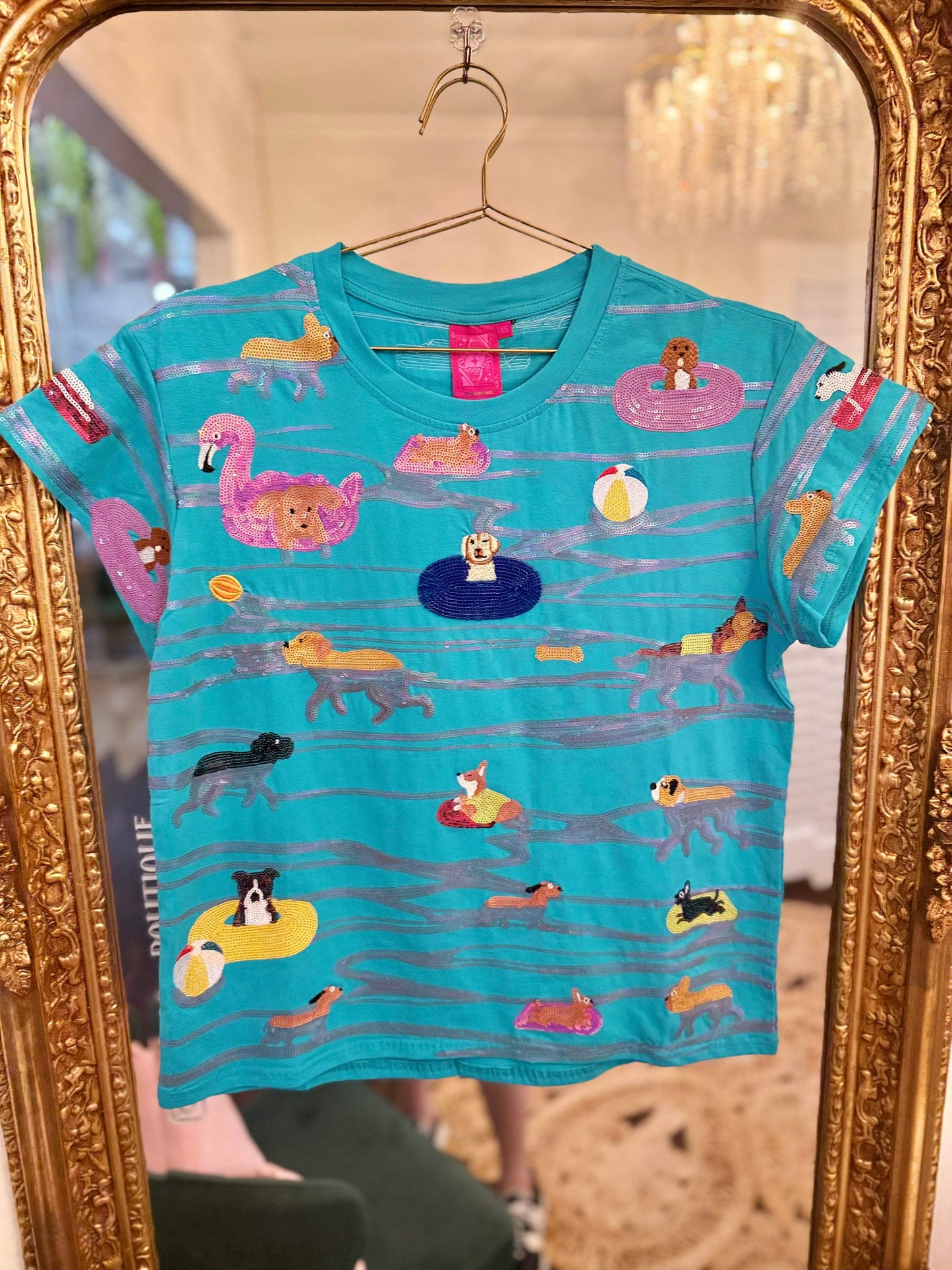 Aqua Dogs on Tubes Swimming Tee | Queen of Sparkles