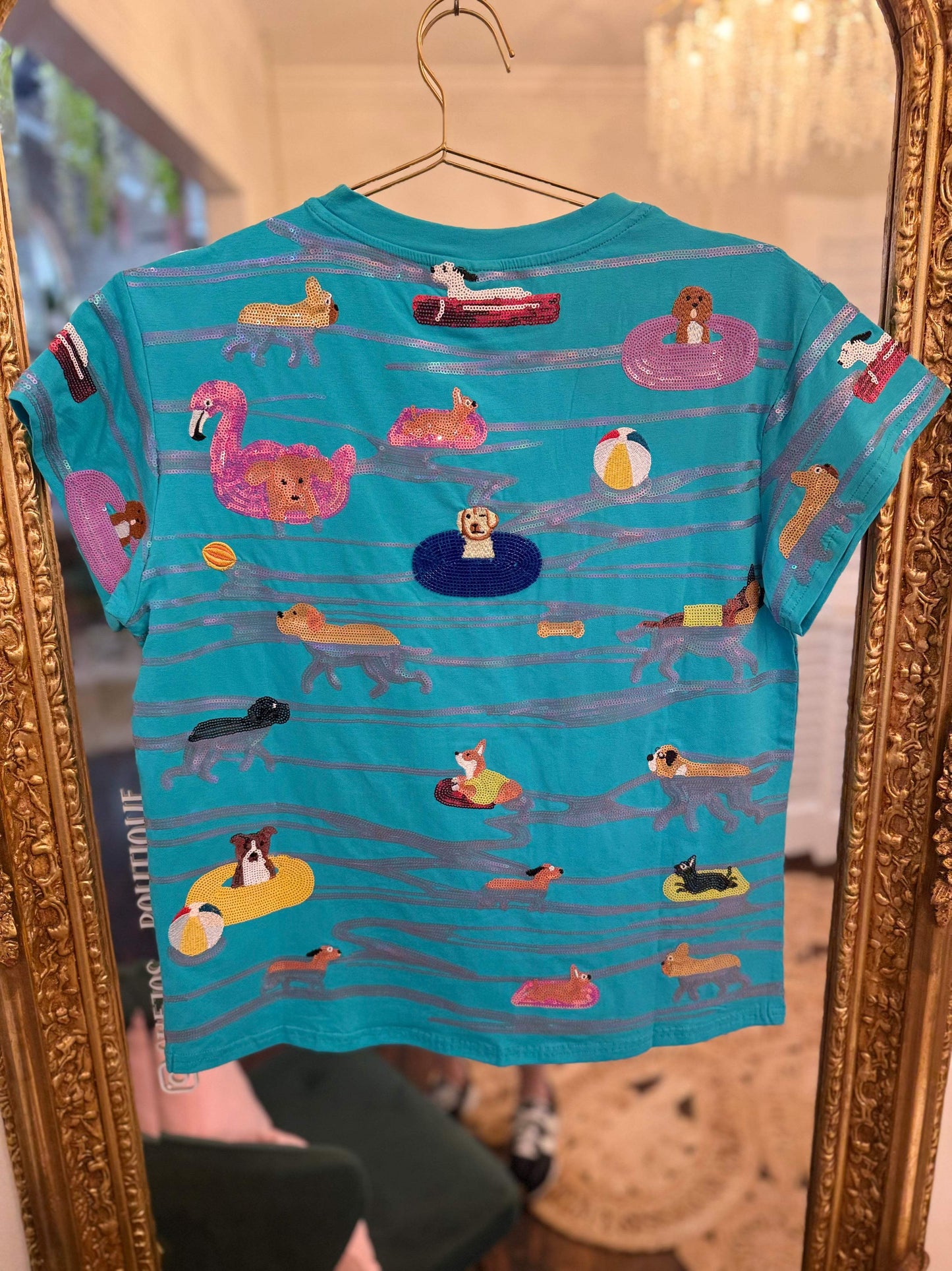 Aqua Dogs on Tubes Swimming Tee | Queen of Sparkles
