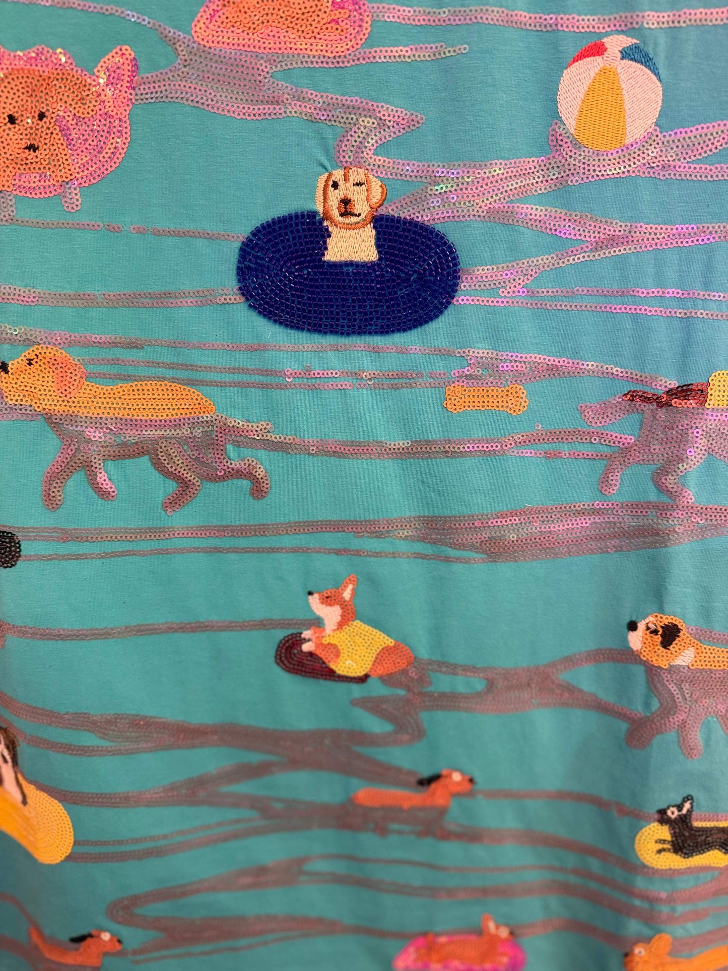 Aqua Dogs on Tubes Swimming Tee | Queen of Sparkles