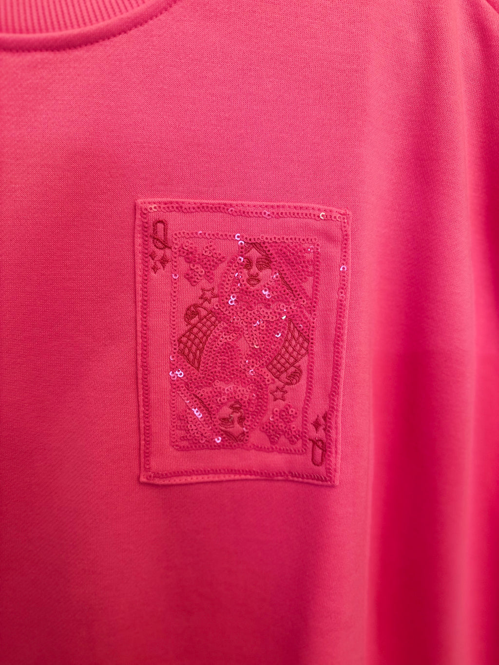 Neon Pink QOS Card Logo Draw String Tank | Queen of Sparkles