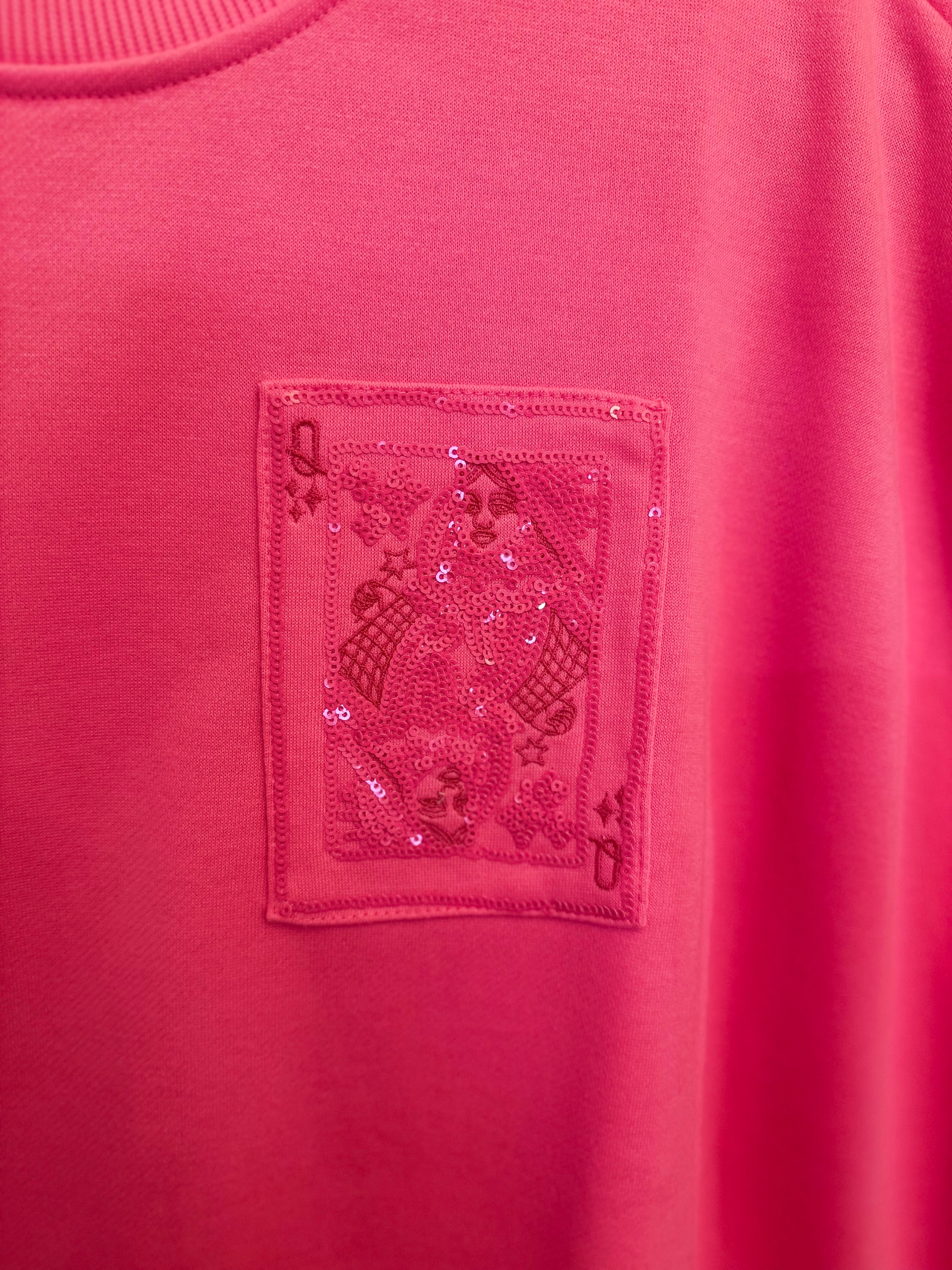 Neon Pink QOS Card Logo Draw String Tank | Queen of Sparkles