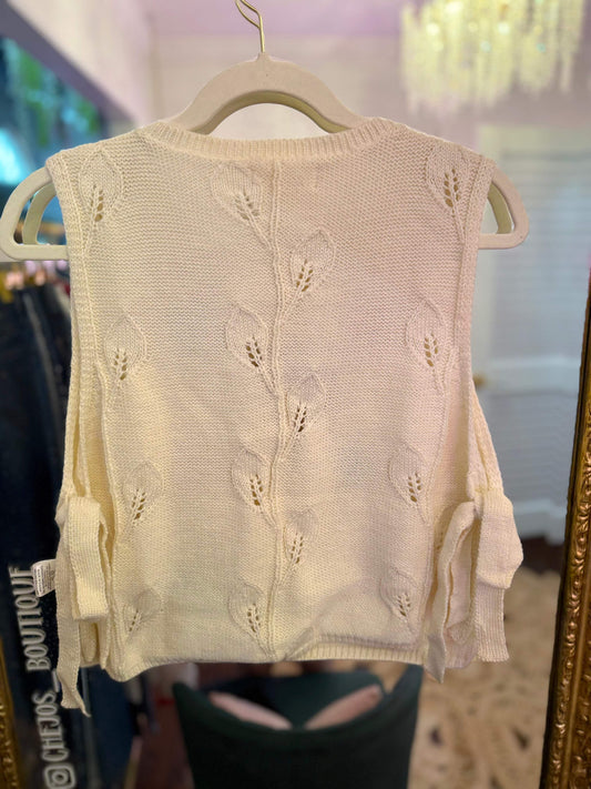 Camryn Embroidered Floral Knit Vest