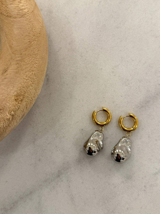 Two Toned Sadie Earrings | Water Resistant - Chansutt Pearls