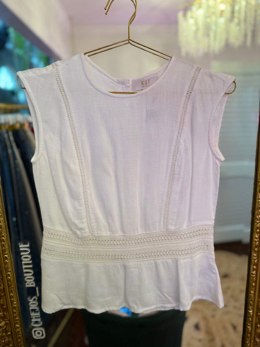 Carly Crochet Lattic Tank Top | Kut from the Kloth