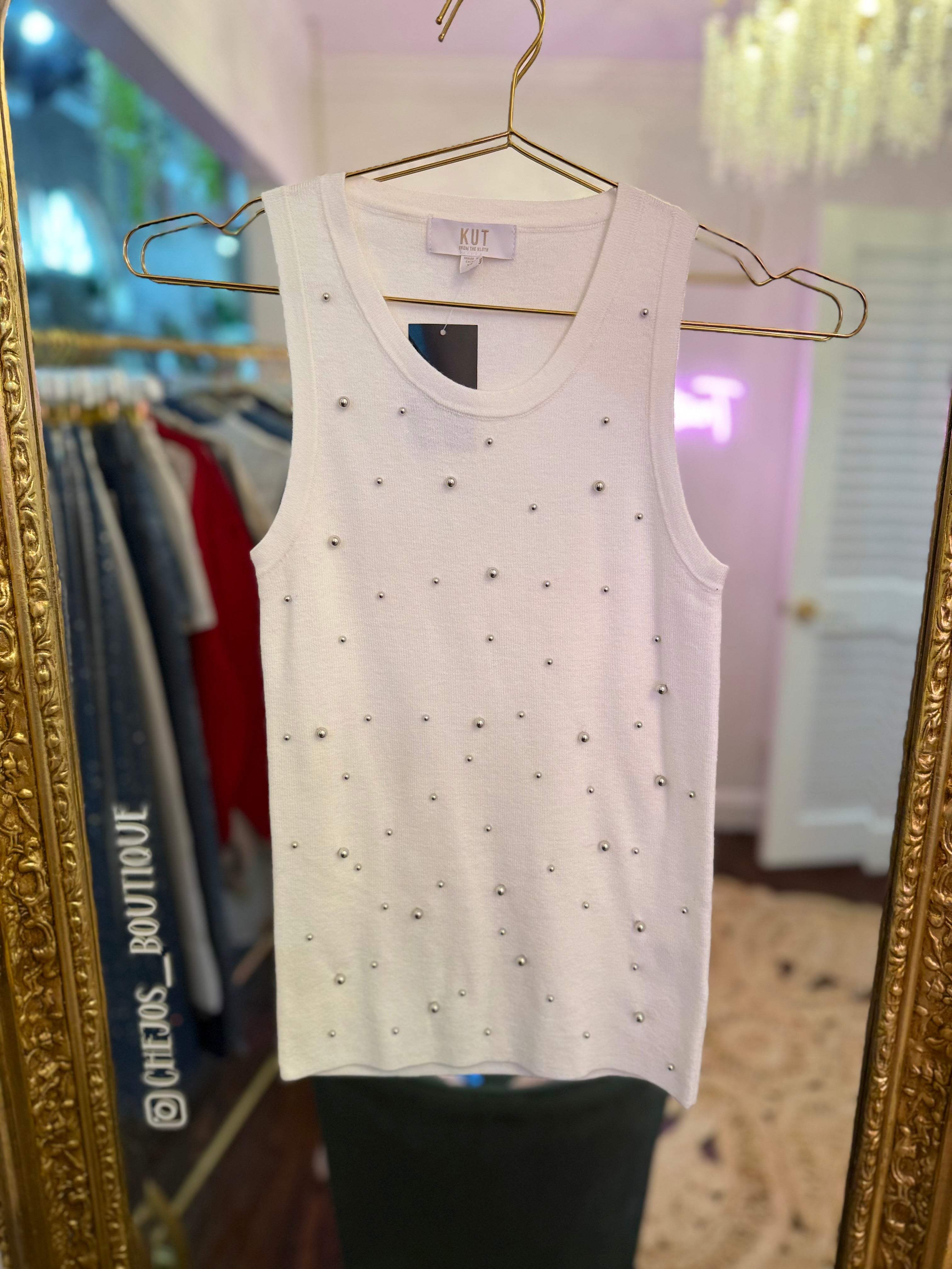 Sena Beaded Sweater Tank | Kut from the Kloth