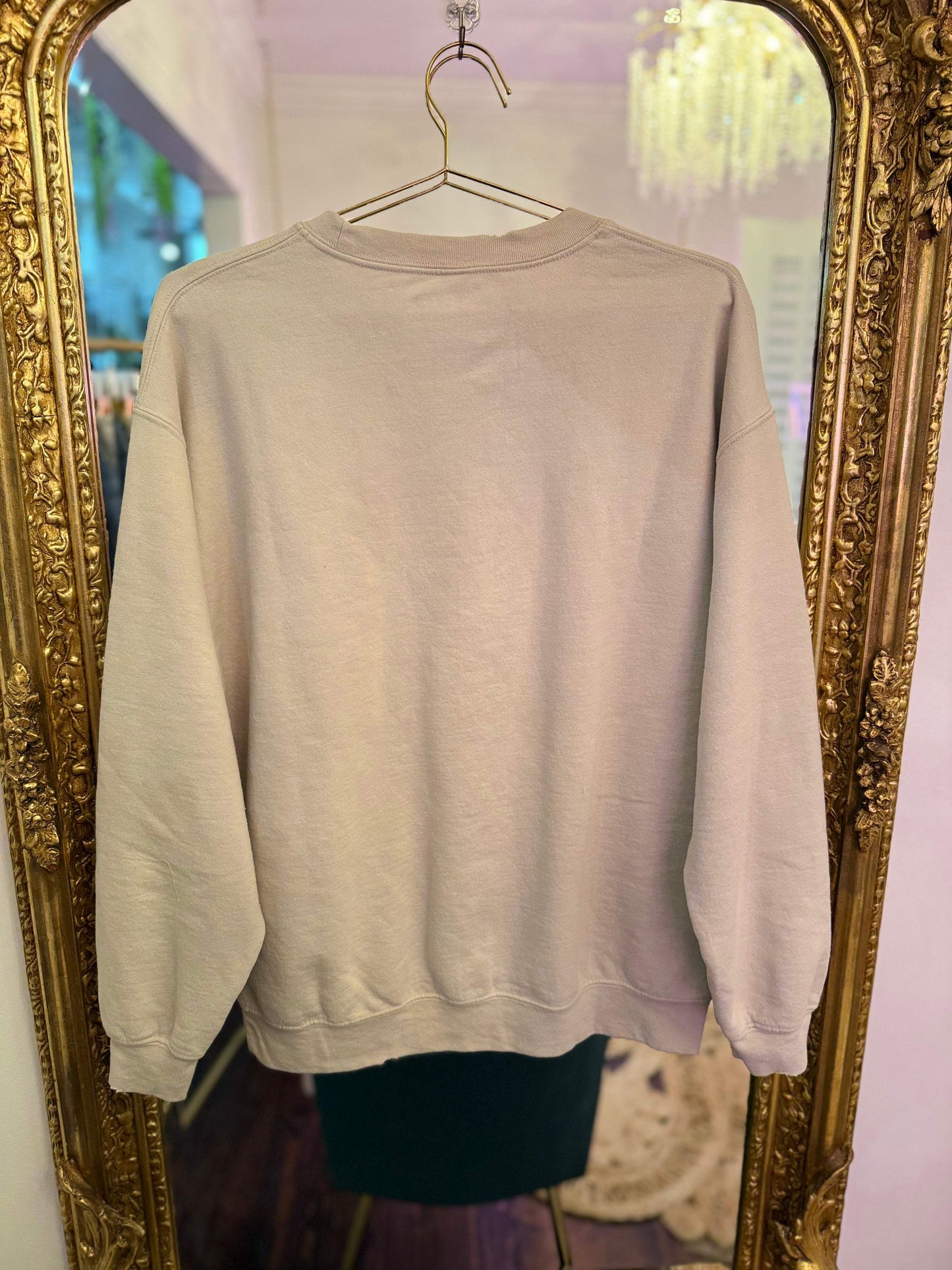 Texas Tech Wreck Em Tech Mega Arch Sand Thrifted Sweatshirt | PLUS SIZE AVAILABLE