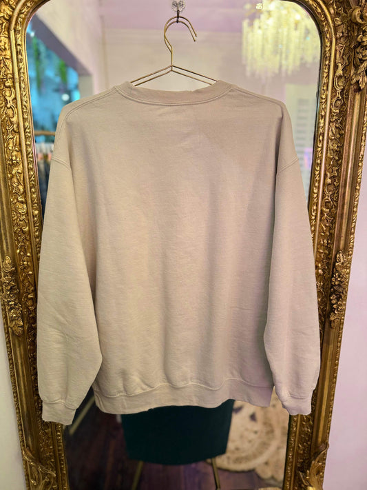 Texas Tech Wreck Em Tech Mega Arch Sand Thrifted Sweatshirt | PLUS SIZE AVAILABLE