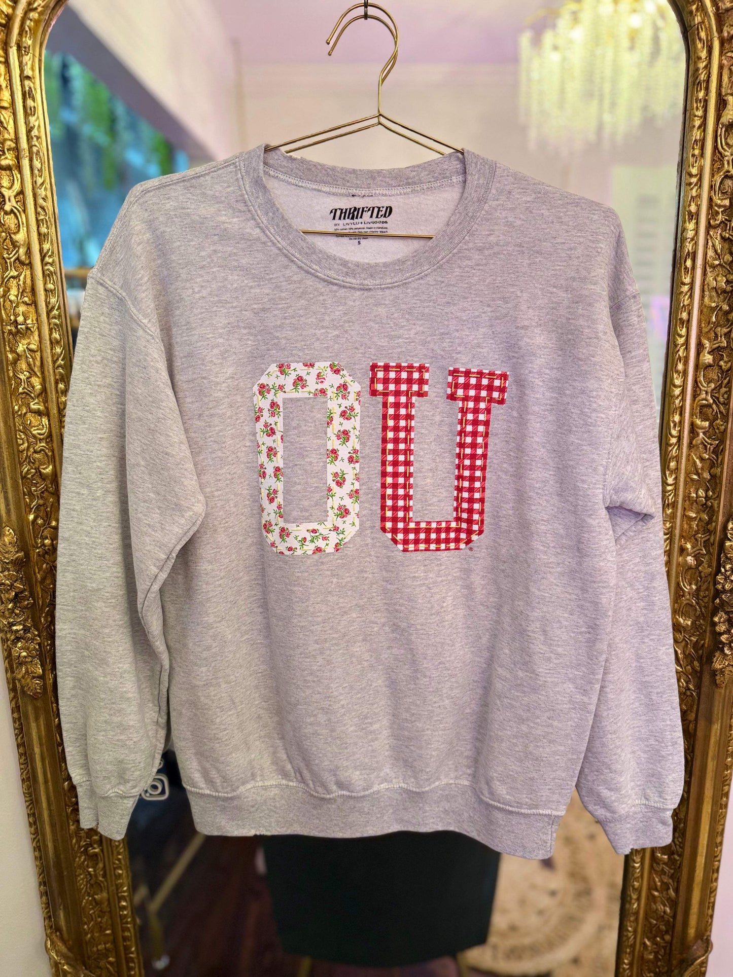 OU Sooners Quilted Puff Ink Sweatshirt | PLUS SIZE AVAILABLE