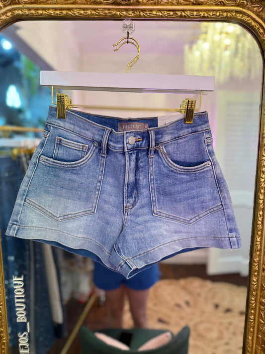 Western Pocket Denim Shorts | JBD