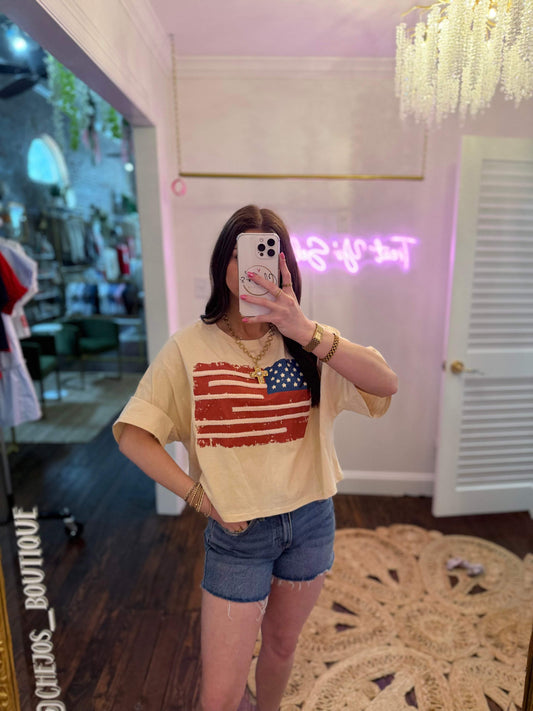 Vintage USA Flag Tee