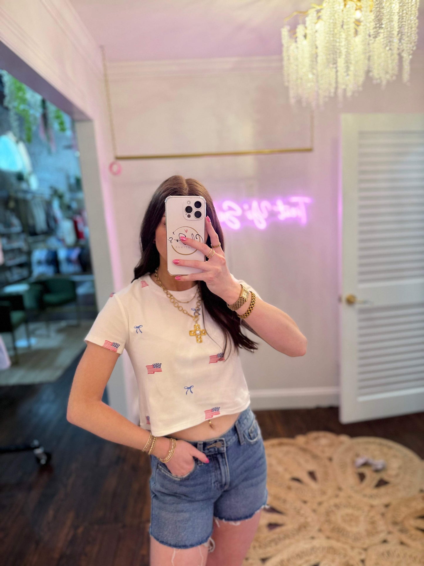 Stars, Stripes, & Bows Baby Tee