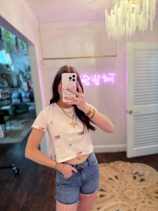 Stars, Stripes, & Bows Baby Tee