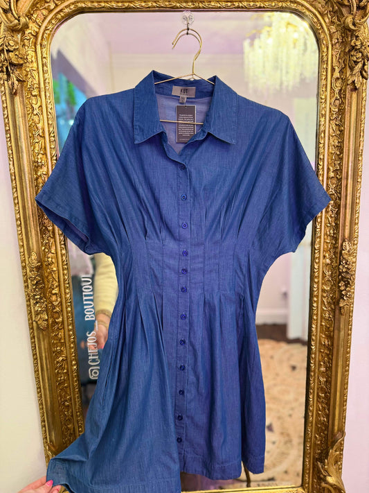 Francesca Dolman Pleated Dress - Secure Medium | Kut from the Kloth