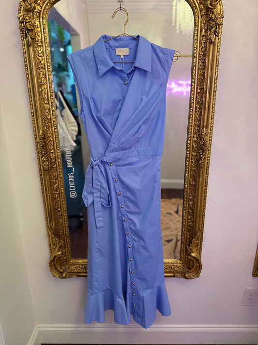 Cassie Sleeveless Wrap Midi Dress