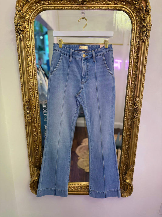 Ana High Rise Flare Front Pin Tuck jeans | Kut from the Kloth | PLUS SIZE AVAILABLE