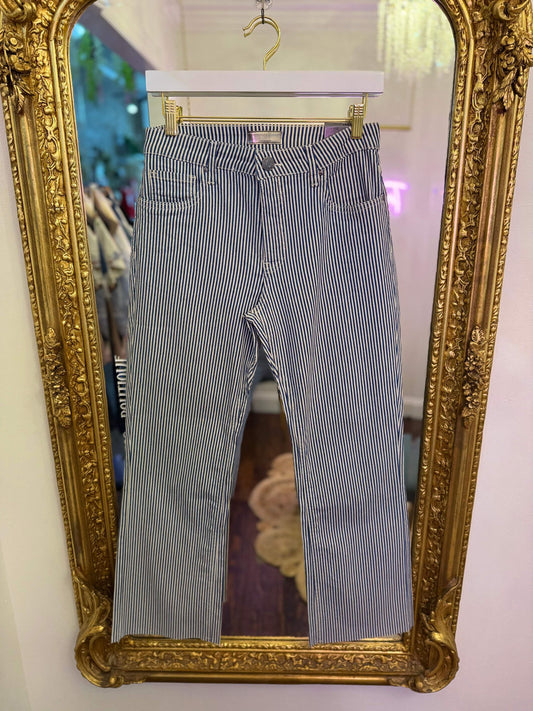 Kelsey High Rise Ankle Flare Pants - Navy/Ivory | PLUS SIZE AVAILABLE | Kut from the Kloth