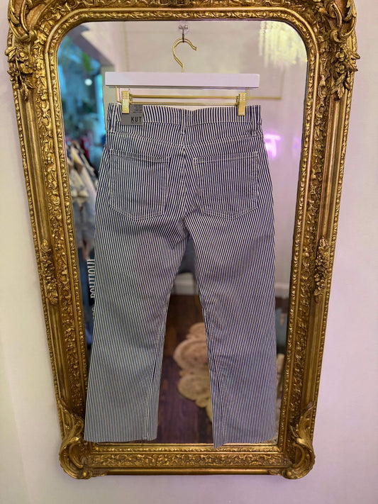 Kelsey High Rise Ankle Flare Pants - Navy/Ivory | PLUS SIZE AVAILABLE | Kut from the Kloth