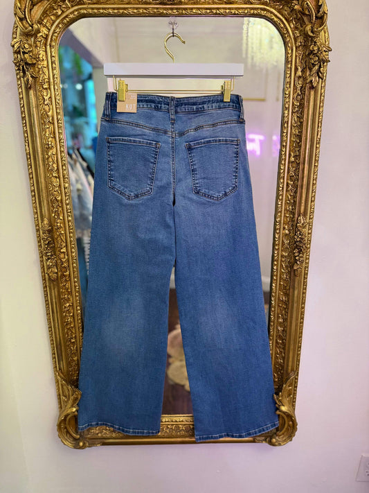 Maya High Rise Wide Leg Drawcord Jeans - Protect Medium | PLUS SIZE AVAILABLE | Kut from the Kloth