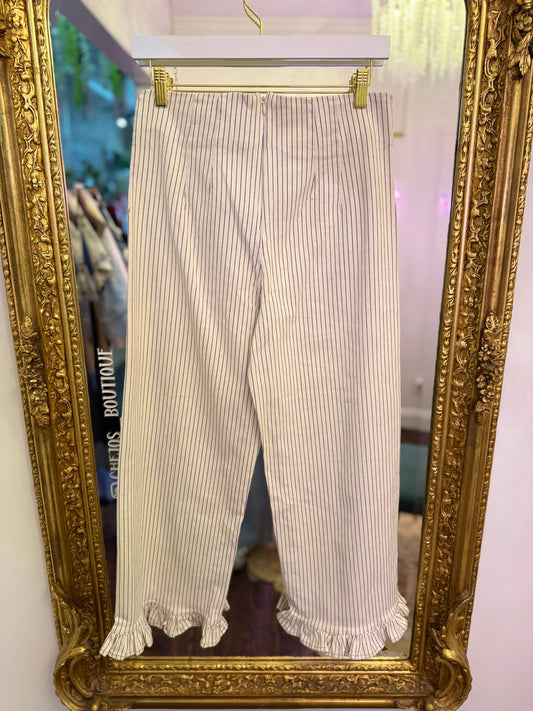 Rowan Striped Ruffle Hem Pants