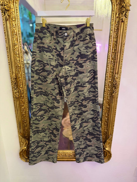 Camo Low Rise Relaxed Straight Leg Jeans