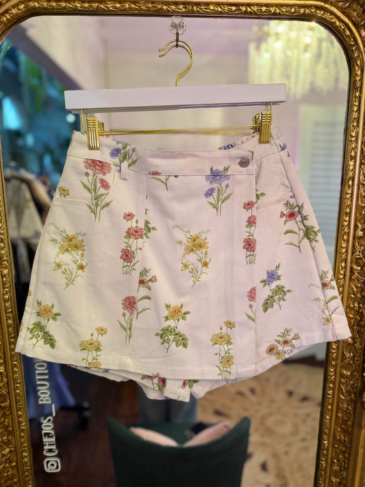 Tanya Botannical Denim Skirt